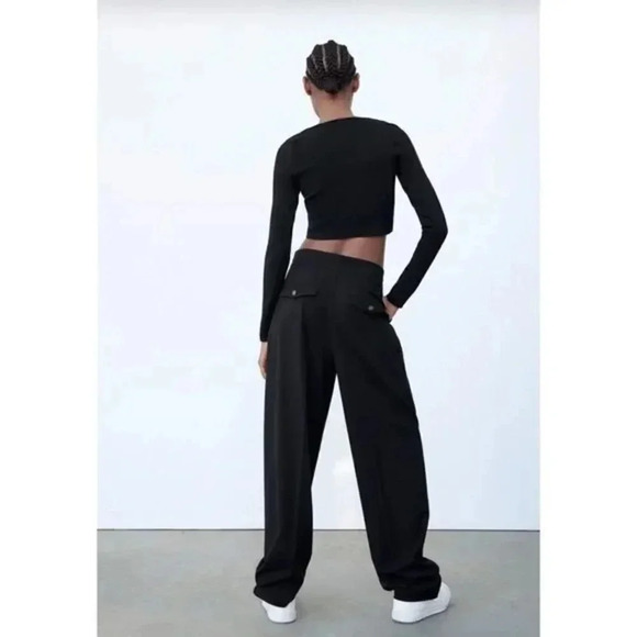 Zara FULL-LENGTH MENSWEAR STYLE PANTS - Picture 8 of 13